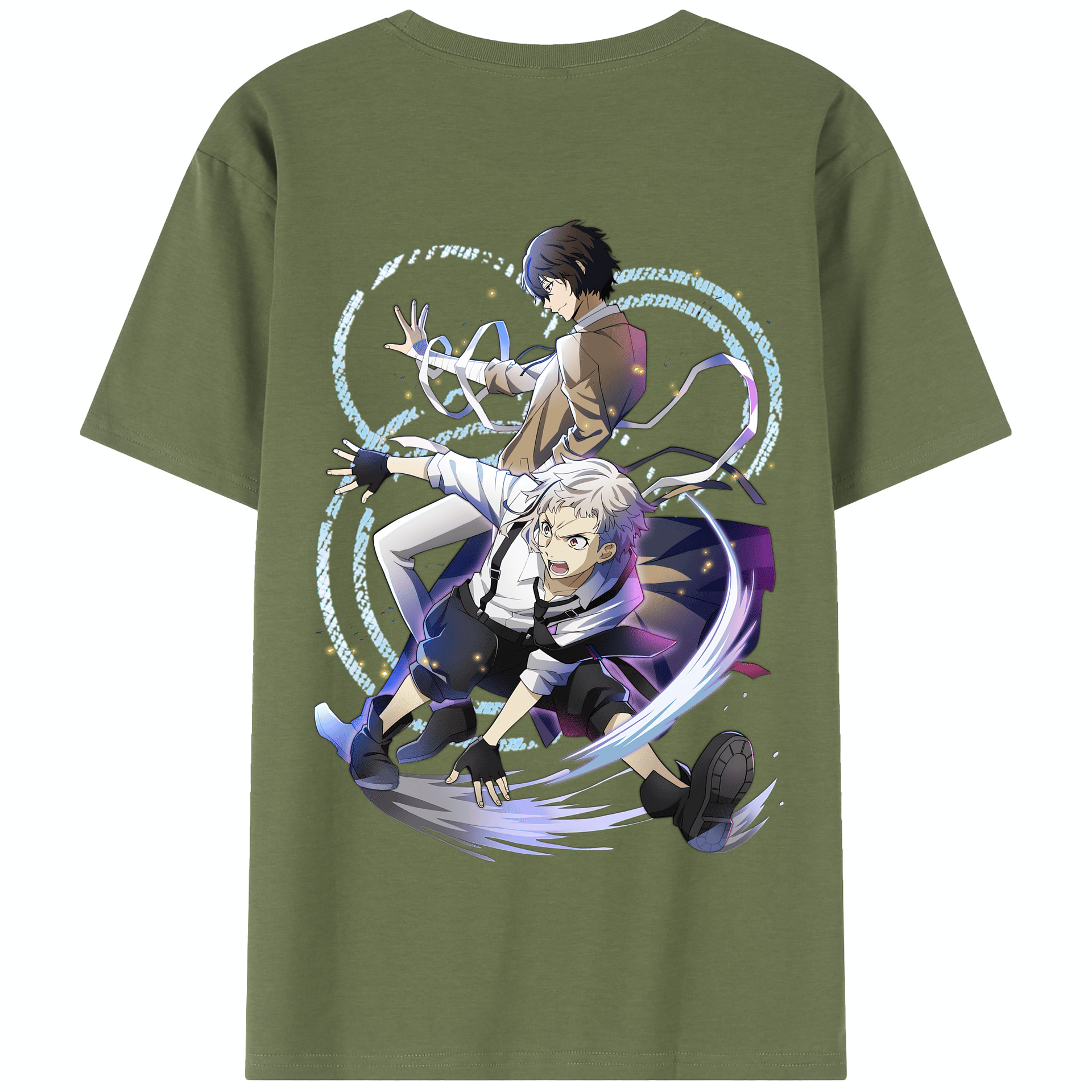 （画像用） 文豪ストレイドッグス Bungo Stray Dogs 綿100％半袖Tシャツ（背面プリント）